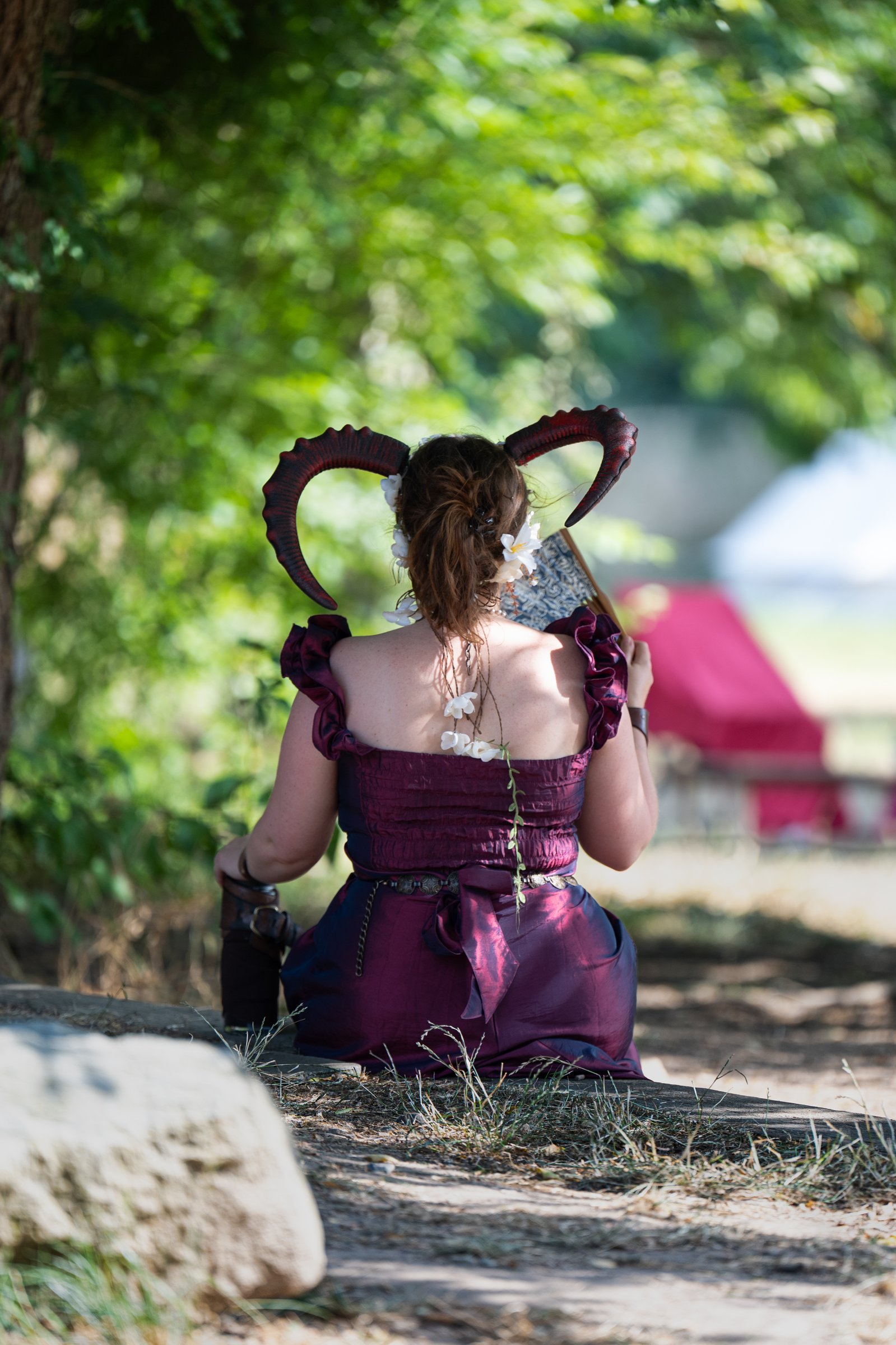 Participant in fantasy role-playing event