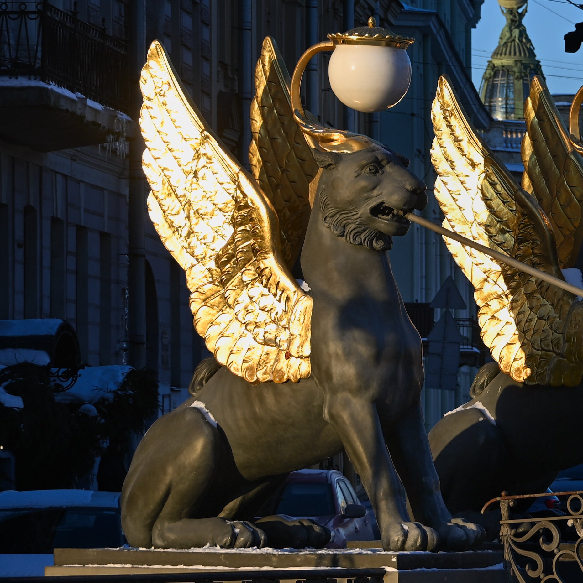 Winged griffin - Bank bridge